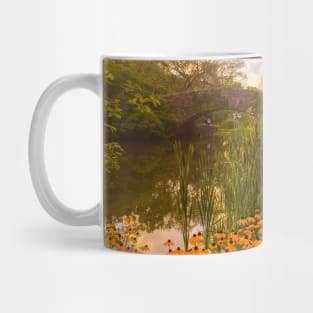 Central Park Lake Flowers Bridge Manhattan NYC Mug